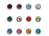 Picture of £1.00 CAFLON ERINGS BIRTHSTONE SMALL(12)