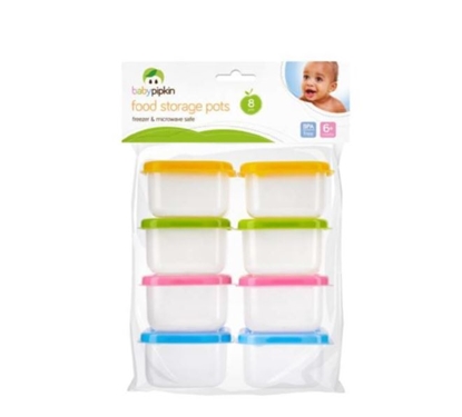 Picture of £1.99 BABY PIPKIN 8 PK STORAGE POTS