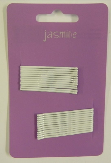 Picture of £1.00 JASMINE HAIR GRIPS WHITE (6)