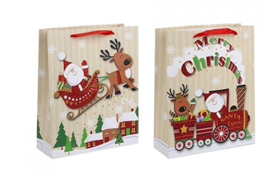 Picture of £0.79 GIFT BAG SLEIGH/TRA.SML(12)504027S