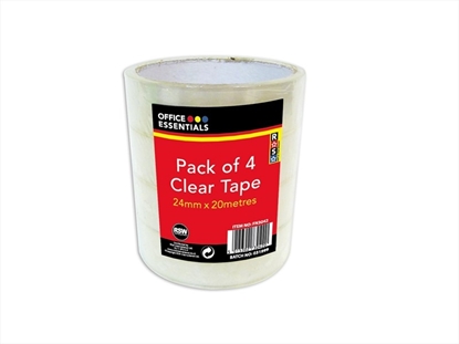 Picture of CLEAR STATIONERY TAPE ROLLS 24mm x 66M