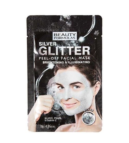 Picture of £1.00 GLITTER PEEL MASKS SILVER (24)