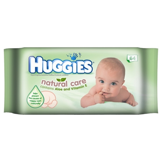 Picture of £1.00 HUGGIES BABY WIPES NATURAL (10)