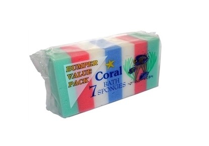 Picture of £0.99 BATH SPONGE 7 PACK