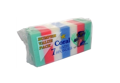 Picture of £1.00 BATH SPONGE CORAL 7 PACK