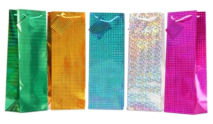 Picture of £0.79 BOTTLE HOLOGRAPHIC GIFT BAGS