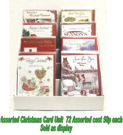 Picture of £0.99 ASSORTED CHRISTMAS CARD UNIT (72)