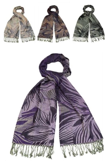 Picture of £8.99 PASHMINA SCARF 4 ASST (12) 91950