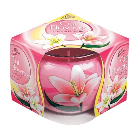 Picture of £1.00 CUT FLOWERS SLEEVE CANDLE