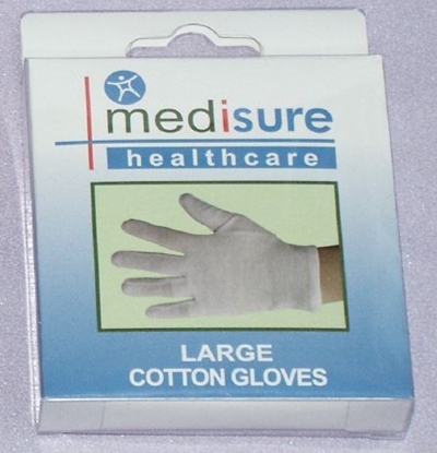 Picture of £1.99 MEDISURE COTTON GLOVES LARGE