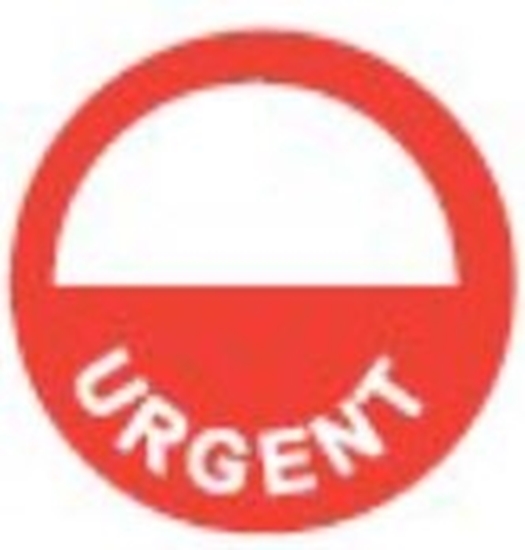 URGENT LABELS (ROLLS OF 1000) Greenheys Sundries