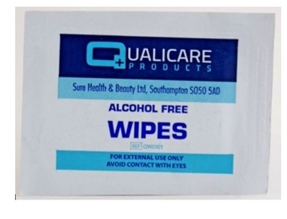 Picture of £0.10 QUALICARE ALCOHOL FREE WIPES (100)