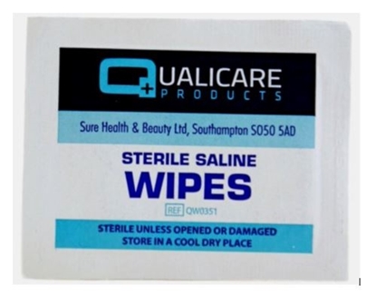 Picture of £0.10 QUALICARE SALINE WIPES (100)