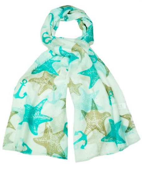 Picture of £6.99 STARFISH DESIGN SCARVES 4 ASST (12