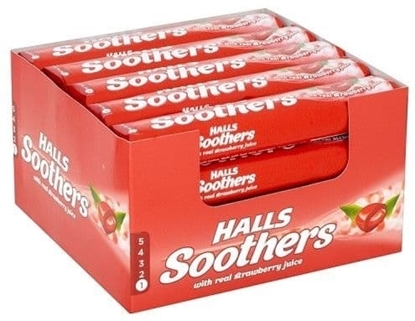 Picture of £0.85 HALLS SOOTHERS STRAWBERRY 45g(20)