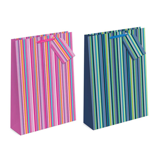 Picture of £0.99 GIFT BAG LGE STRIPES (12)