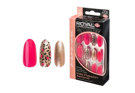 Picture of £2.99 ROYAL PASSION ALMOND NAILS (6)