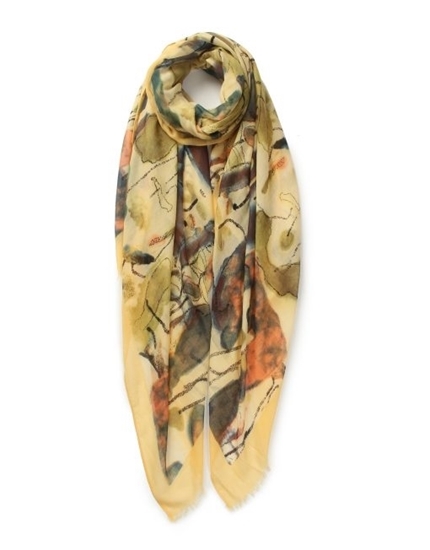 Picture of £7.99 LOTUS POND PRINT SCARVES 3 ASST(3)