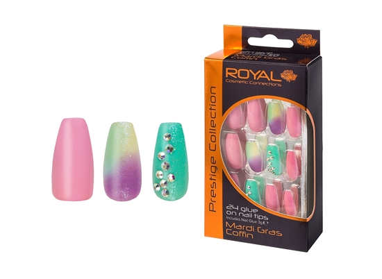 Picture of £3.99 ROYAL MARDI GRAS NAILS (6)