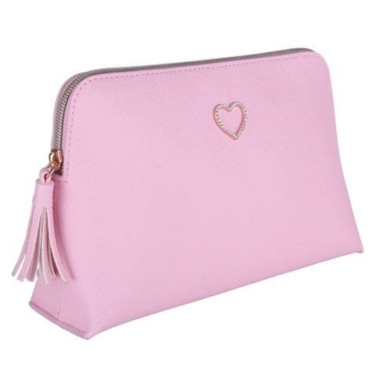 Picture of £11.99 COSMETIC BAG HEART PINK (2)