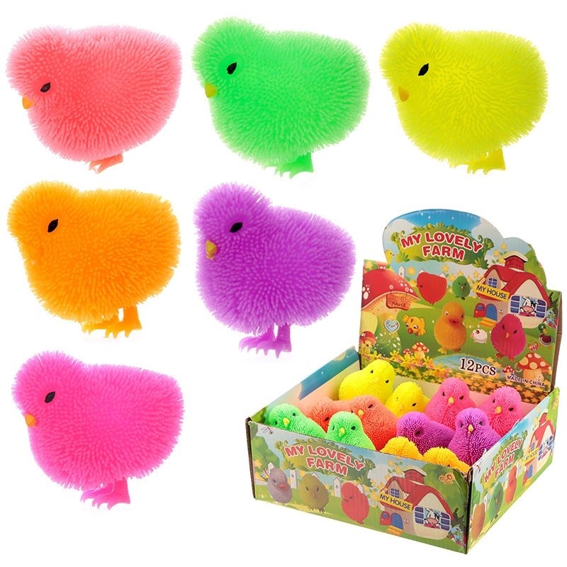 £1.49 LIGHT UP PUFFER CHICKS (12) Greenheys Sundries