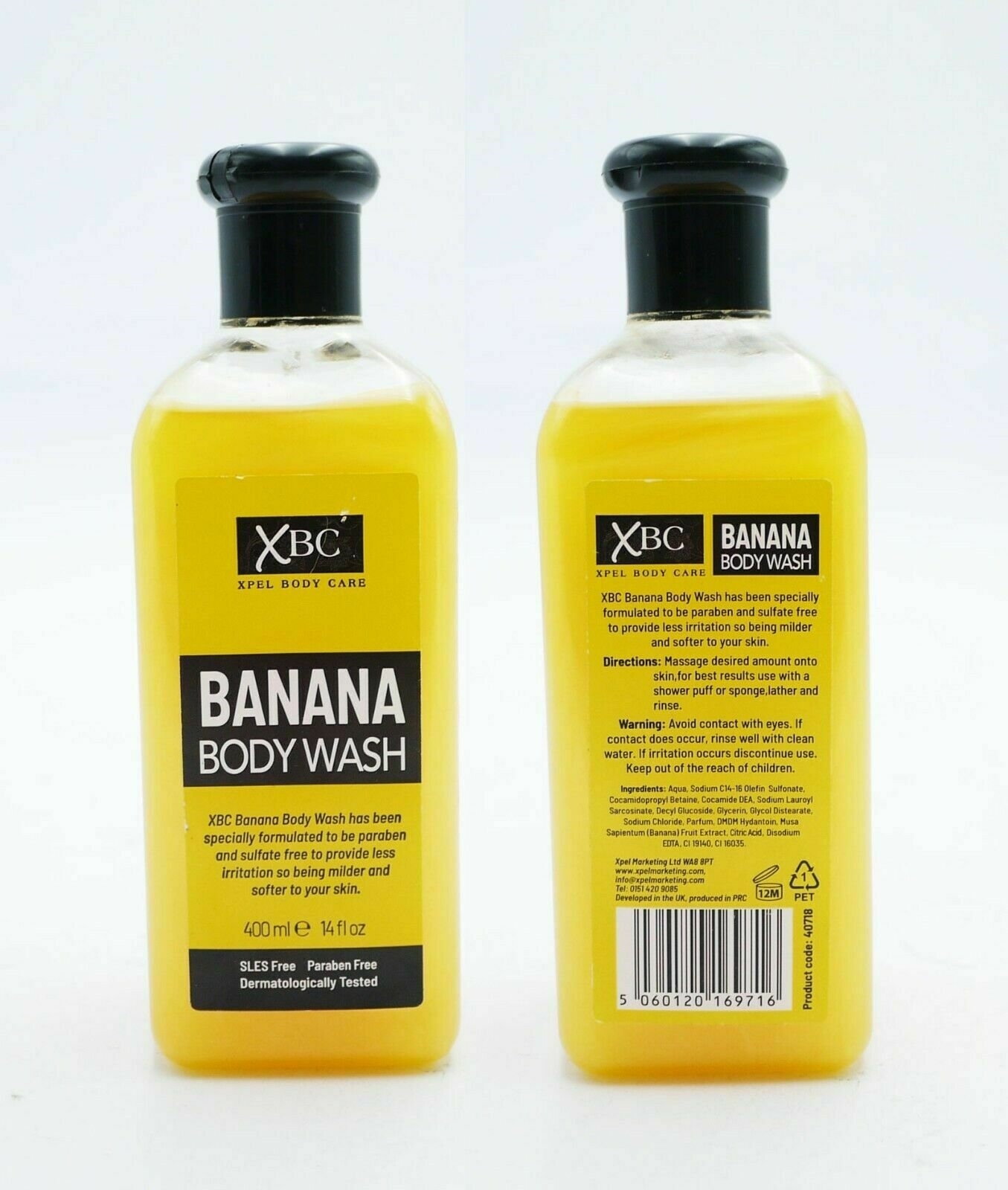 £1.00 BANANA XHC 400ml BODY WASH (12) Greenheys Sundries