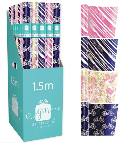 Picture of £1.00 MALE & FEMALE 3M GIFT WRAP