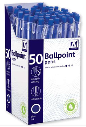 Picture of £0.10 BALL POINT PENS BLUE (50)