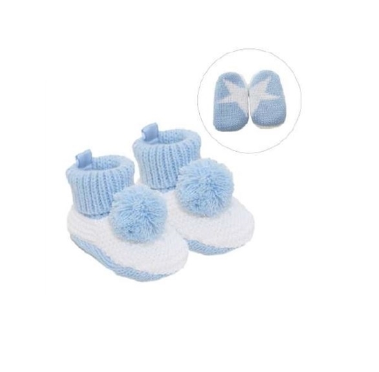 Picture of £4.99 POM POM CROCHET BOOTEES BOYS