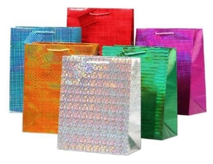 Picture of £0.79 MEDIUM HOLOGRAPHIC GIFT BAGS