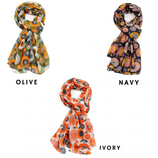 Picture of £9.99 IN BLOOM SCARVES 3 ASST