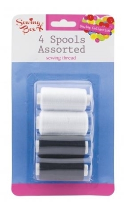 Picture of £1.49 SEWING THREAD 4 PACK SPOOLS