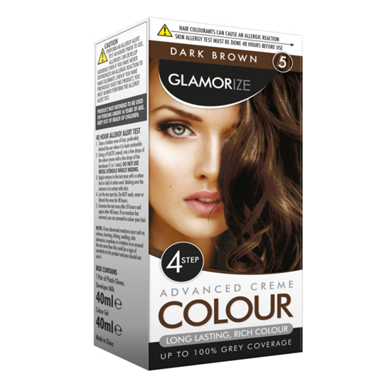 Picture of £1.50 GLAMORIZE HAIR COL.DARK BROWN No5