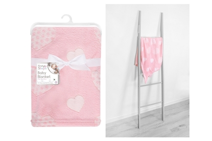 Picture of £7.99 BABY BLANKETS PINK HEARTS DESIGN
