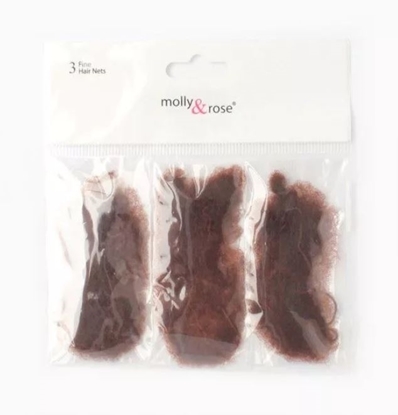 Picture of £1.00 MOLLY ROSE HAIR NETS BROWN x 3