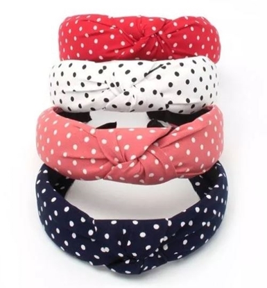 Picture of £2.99 POLKA 3cm KNOTTED ALICE BANDS