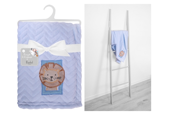 Picture of £7.99 BLUE BABY BLANKET LION