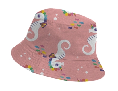 Picture of £3.99 CHILDS SEA HORSE BUCKET SUN HAT