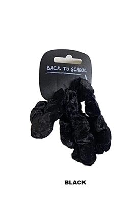 Picture of £1.29 BACK TO SCHOOL 4 SCRUNCHIES BLACK