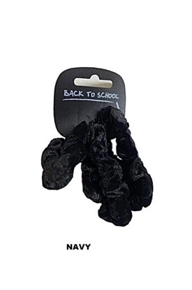Picture of £1.29 BACK TO SCHOOL 4 SCRUNCHIES NAVY