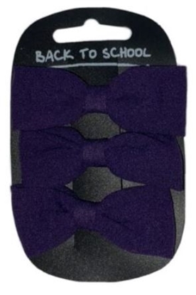 Picture of £1.29 BACK TO SCHOOL 3 BOW BEAKS PURPLE