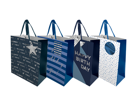 Picture of £1.29 MENS ASSORTED LARGE GIFT BAGS