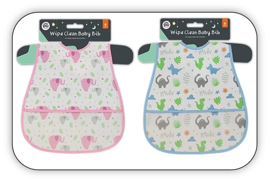 Picture of £1.99 BABY WIPE CLEAN BIBS 1-2-3 BABY