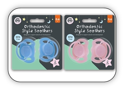 Picture of £2.49 ORTHO 2 PACK SOOTHERS 1-2-3 BABY