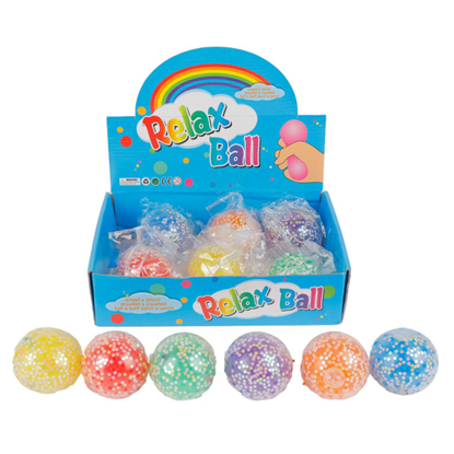Picture of £1.00 GLITTER SQUISHY BALL 6cm (12)