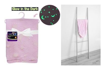 Picture of £5.99 PINK GLOW IN DARK BABY BLANKET