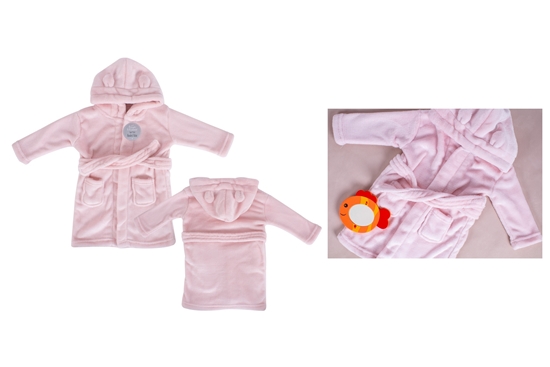 Picture of £7.99 PINK HOODED BABY ROBES
