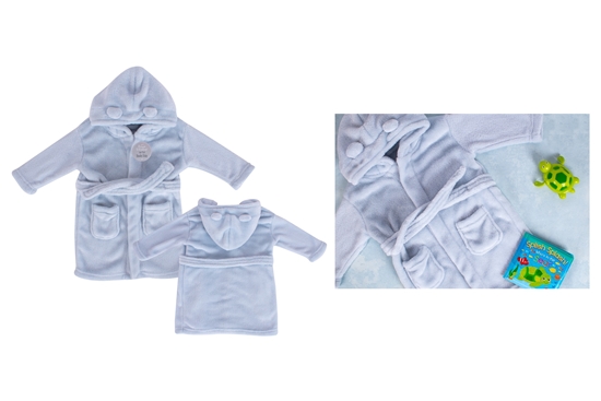 Picture of £7.99 BLUE HOODED BABY ROBES