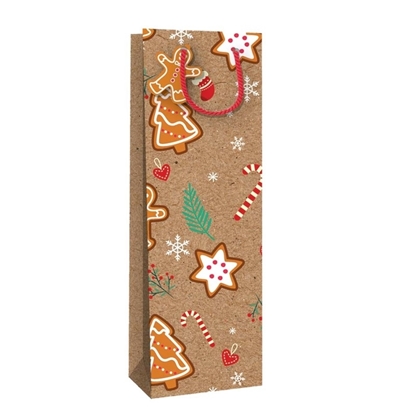 Picture of £0.79 GINGERBREAD BOTTLE GIFT BAG
