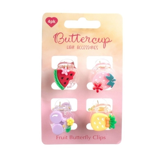 Picture of £1.29 BUTTERCUP 4 FRUITY HAIR CLAMPS